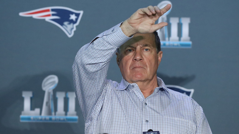 Patriots head coach Bill Belichick