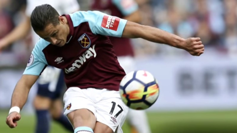 West Ham striker Javier "Chicharito" Hernandez