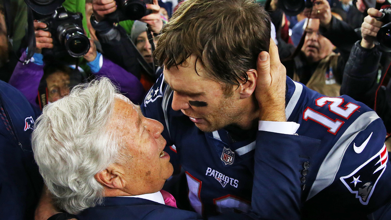Patriots owner Robert Kraft and quarterback Tom Brady