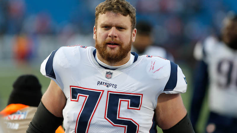 Patriots offensive lineman Ted Karras