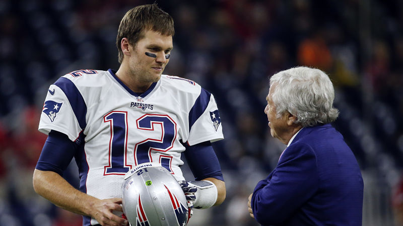 New England Patriots quarterback Tom Brady and owner Robert Kraft