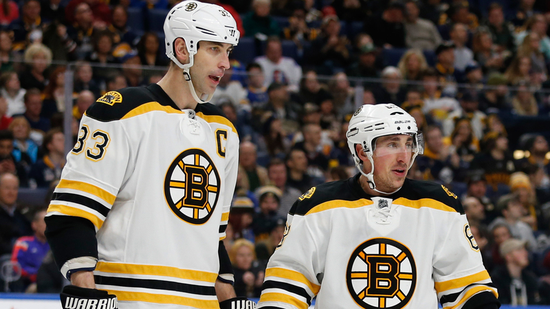 Zdeno Chara and Brad Marchand