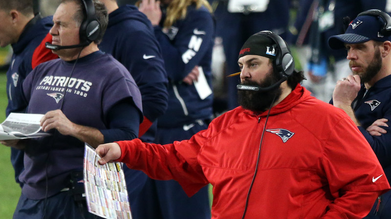 Patriots head coach Bill Belichick, Detroit Lions head coach Matt Patricia