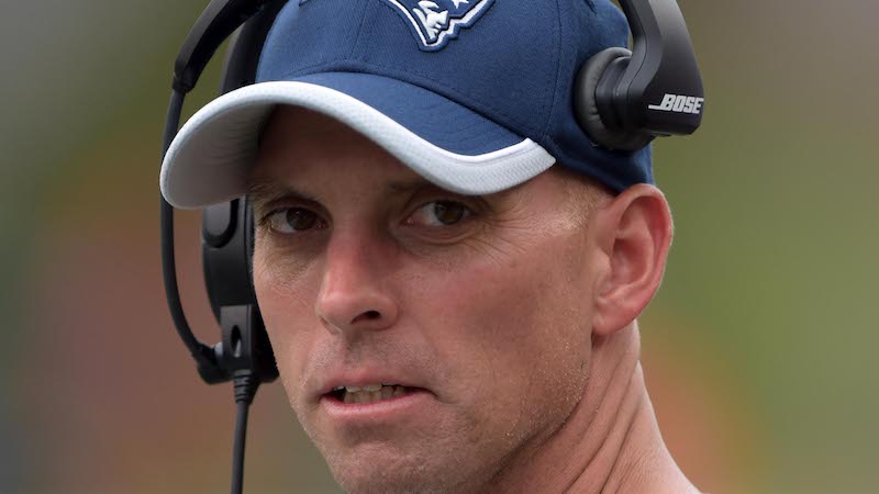 Patriots wide receivers coach Chad O'Shea