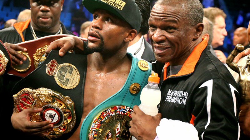 Floyd Mayweather Jr. (left) and Floyd Mayweather Sr.