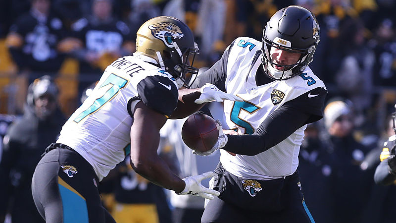 Jacksonville Jaguars running back Leonard Fournette and quarterback Blake Bortles
