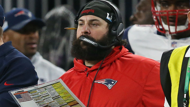 New England Patriots defensive coordinator Matt Patricia