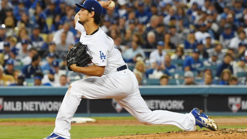 Los Angeles Dodgers starting pitcher Yu Darvish