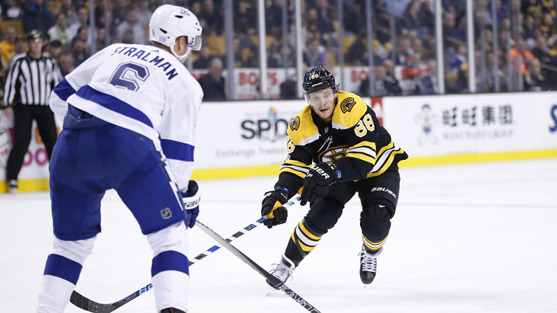 Boston Bruins winger David Pastrnak