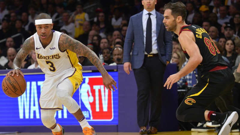 Los Angeles Lakers guard Isaiah Thomas