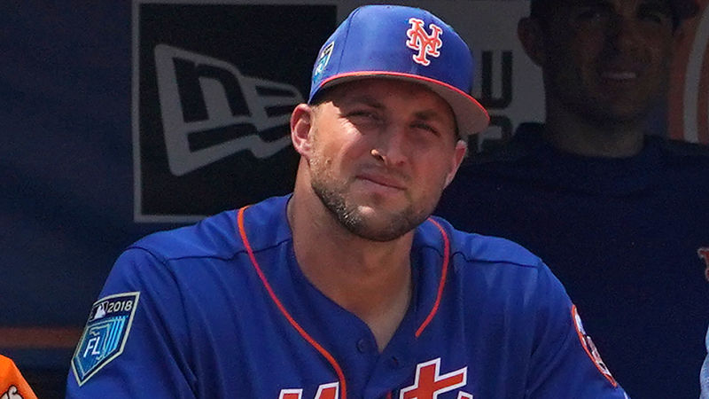 New York Mets outfielder Tim Tebow