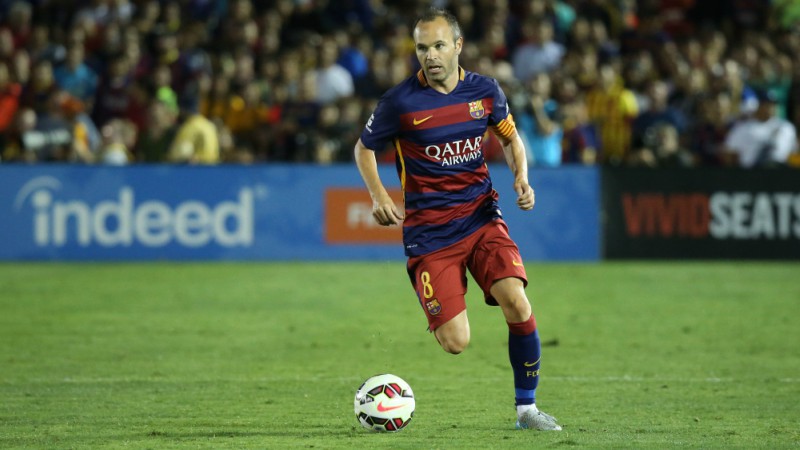 Barcelona midfielder Andres Iniesta