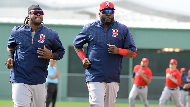 Boston Red Sox first baseman Hanley Ramirez and David Ortiz