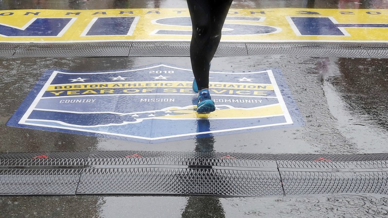 Boston Marathon runner