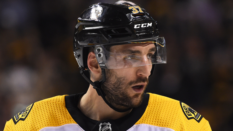 Bruins forward Patrice Bergeron