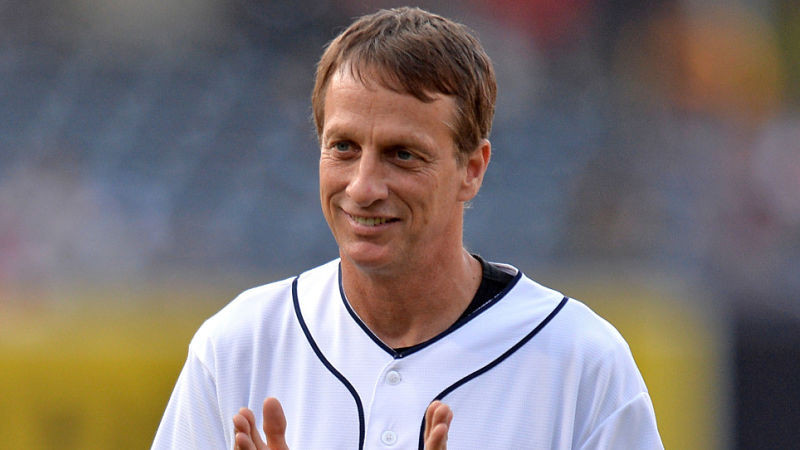 Professional skateboarder Tony Hawk