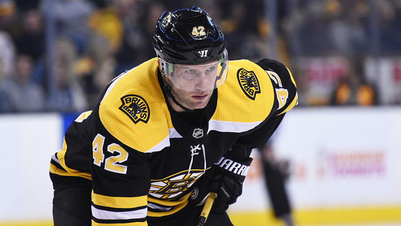 Boston Bruins winger David Backes