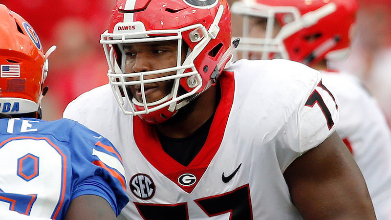 Patriots offensive lineman Isaiah Wynn