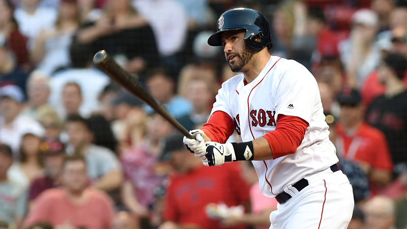 Boston Red Sox designated hitter J.D. Martinez