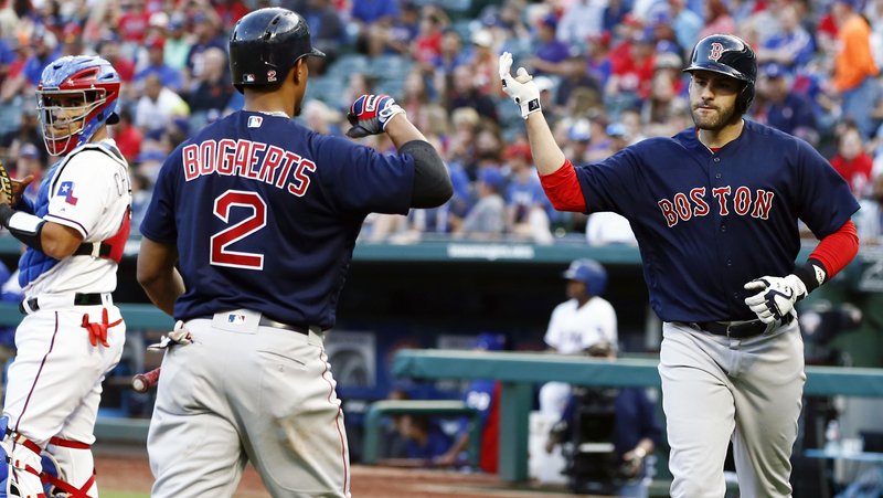 Boston Red Sox Shortstop Xander Bogaerts And Designated Hitter J.D. Martinez
