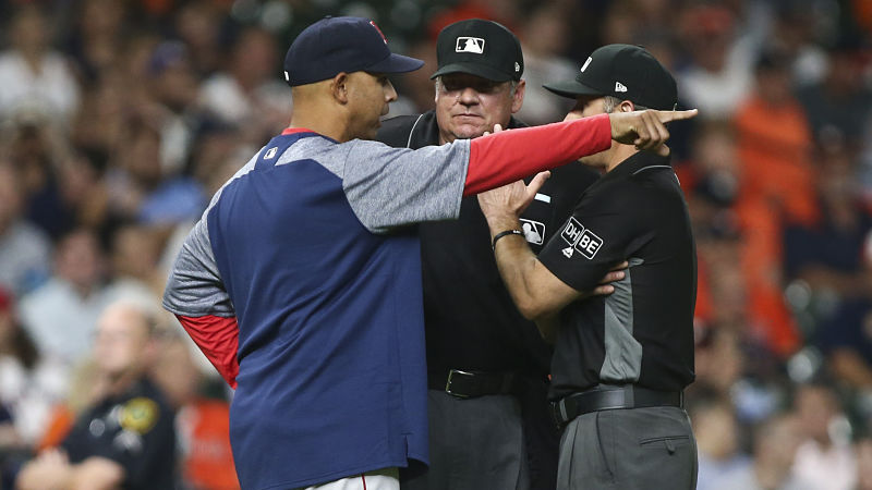 Boston Red Sox manager Alex Cora