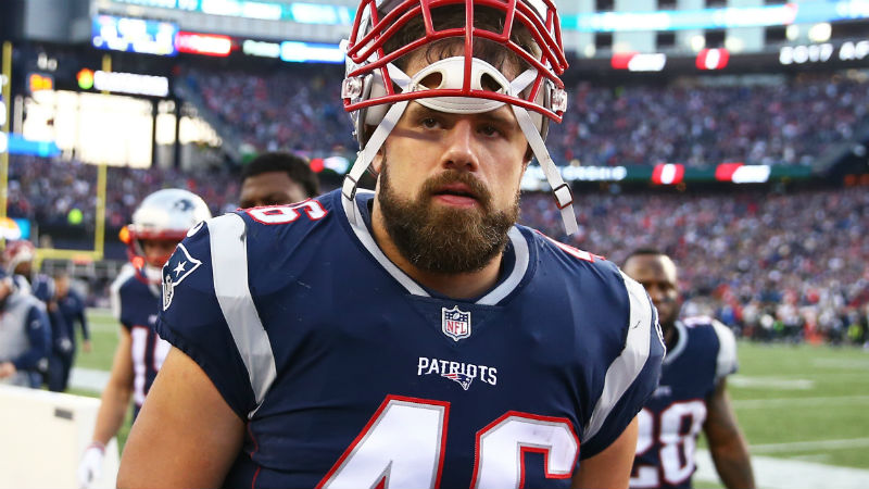 New England Patriots fullback James Develin