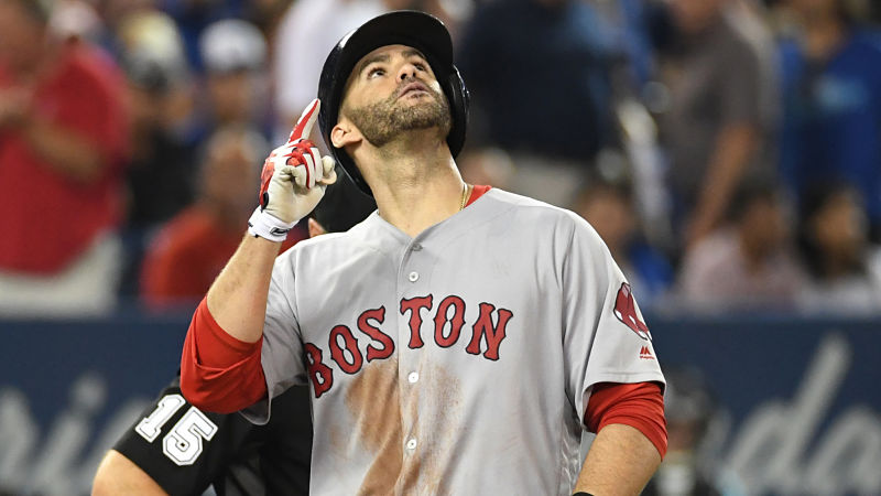 Boston Red Sox designated hitter J.D. Martinez