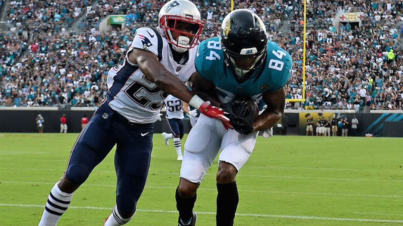 New England Patriots defensive back Eric Rowe