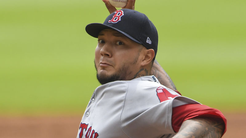 Boston Red Sox pitcher Hector Velazquez
