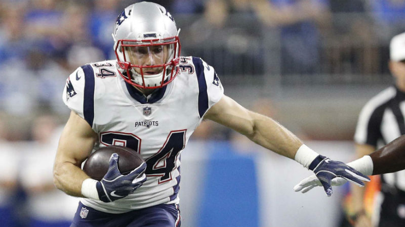 New England Patriots running back Rex Burkhead