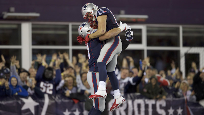 Patriots tight end Rob Gronkowski, wide receiver Julian Edelman