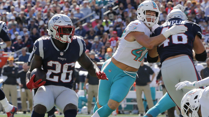 Patriots running back Sony Michel