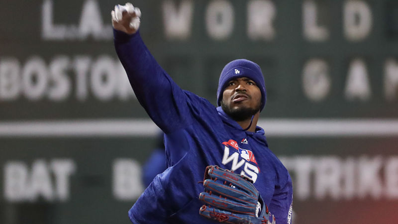 Los Angeles Dodgers outfielder Yasiel Puig