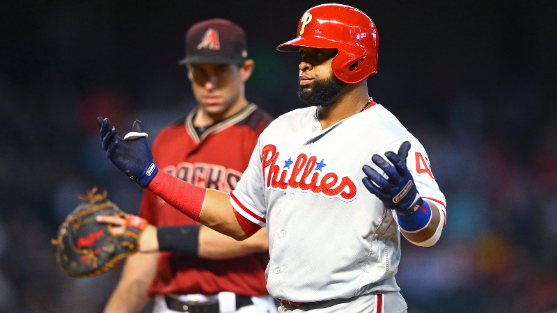 Philadelphia Phillies first baseman Carlos Santana