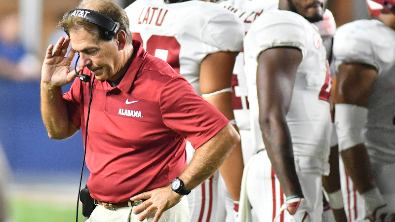 Alabama Crimson Tide head coach Nick Saban