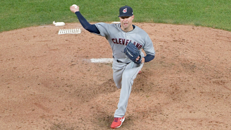 Cleveland Indians starting pitcher Corey Kluber