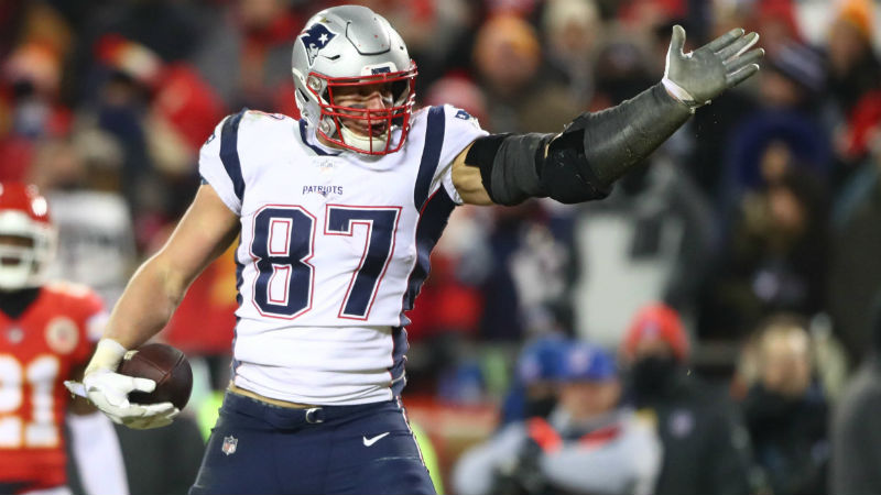 New England Patriots tight end Rob Gronkowski