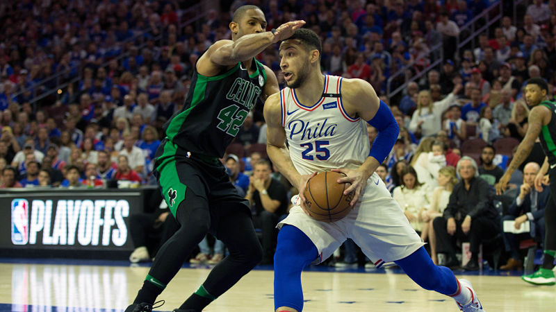 Boston Celtics forward Al Horford and Philadelphia 76ers guard Ben Simmons
