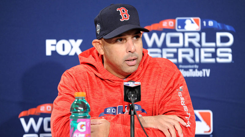 Boston Red Sox manager Alex Cora