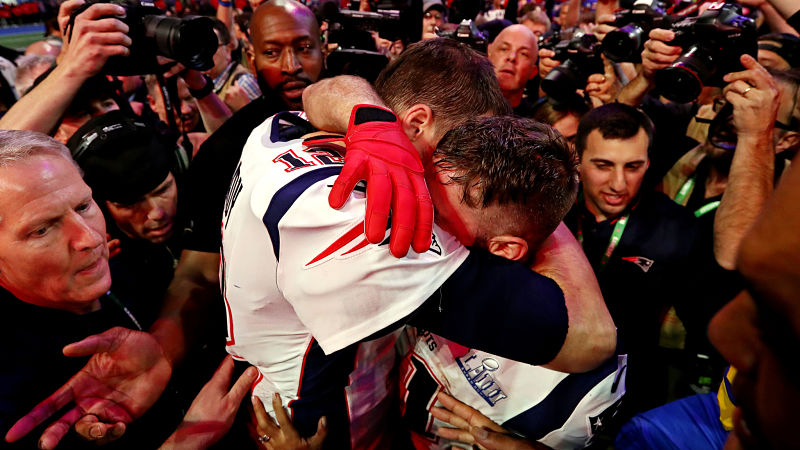 Patriots quarterback Tom Brady, receiver Julian Edelman