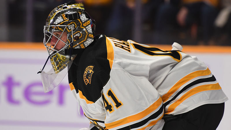 Boston Bruins goalie Jaroslave Halak