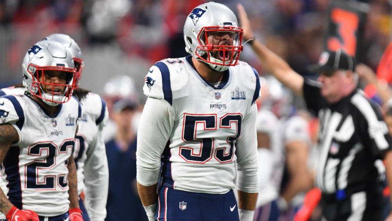 New England Patriots middle linebacker Kyle Van Noy