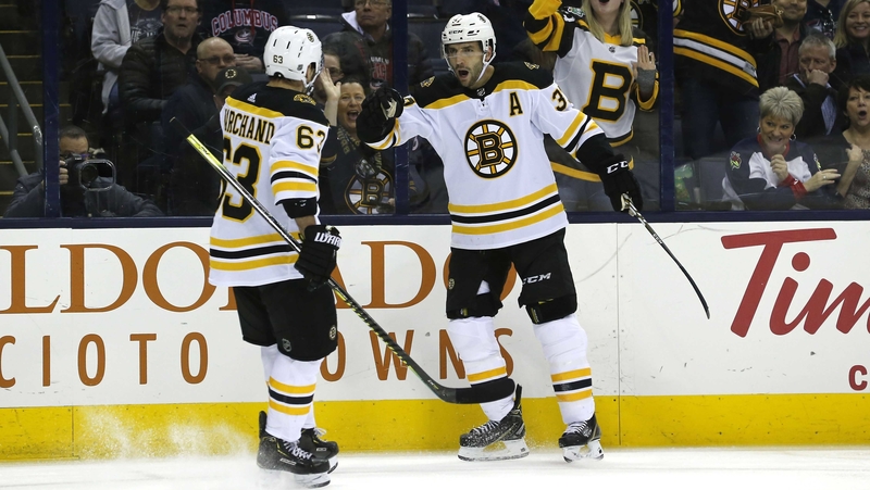 Boston Bruins' Brad Marchand And Patrice Bergeron