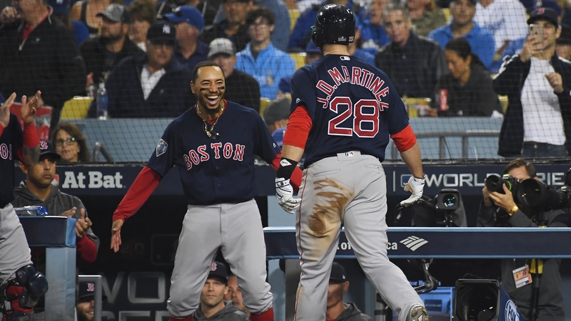 Boston Red Sox's J.D. Martinez And Mookie Betts