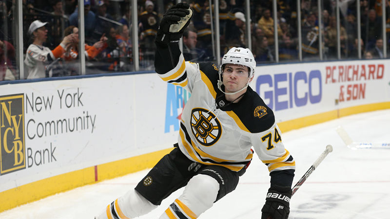 Boston Bruins winger Jake DeBrusk