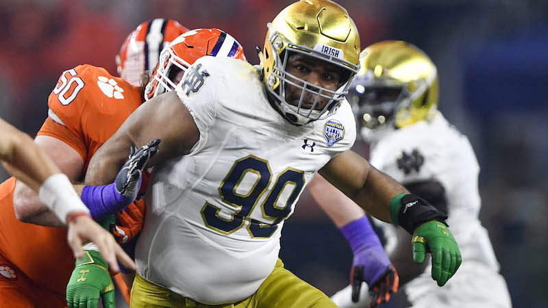 Notre Dame defensive tackle Jerry Tillery