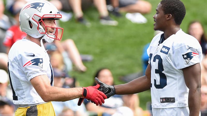 Patriots wide receivers Julian Edelman