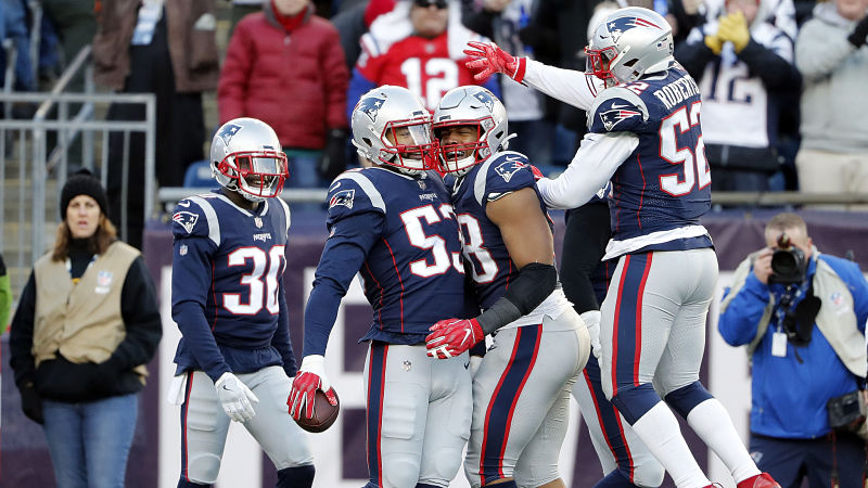 New England Patriots linebacker Kyle Van Noy and Trey Flowers