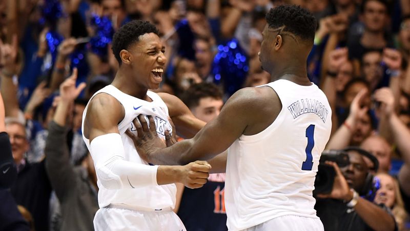 Duke forwards R.J. Barrett and Zion Williamson
