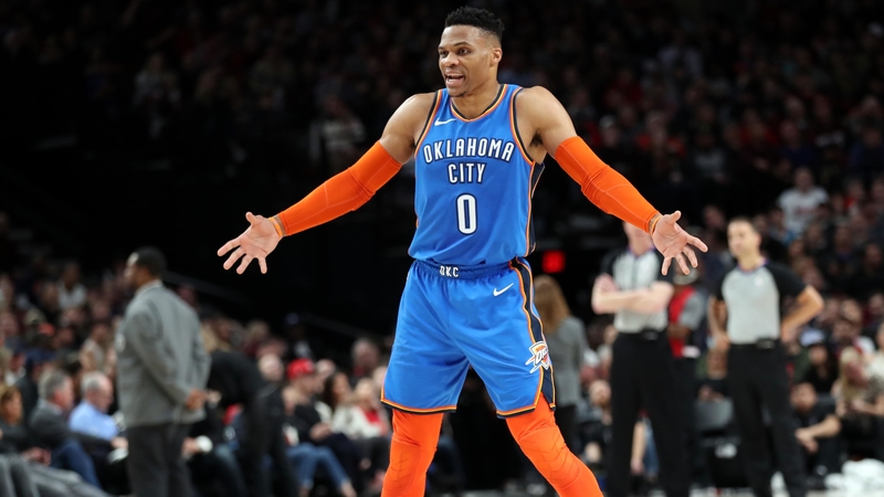 Oklahoma Thunder City Guard Russell Westbrook